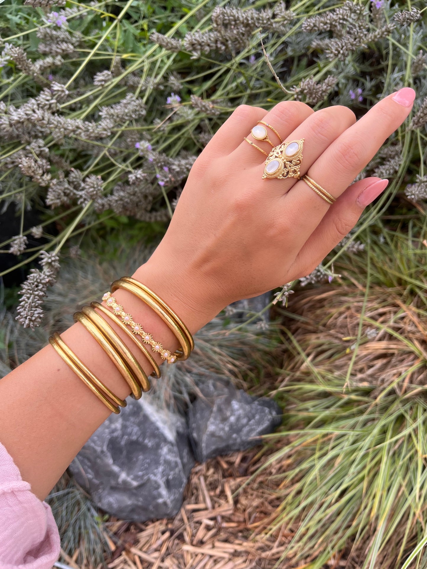 Bracelets bouddhistes - Fin Doré