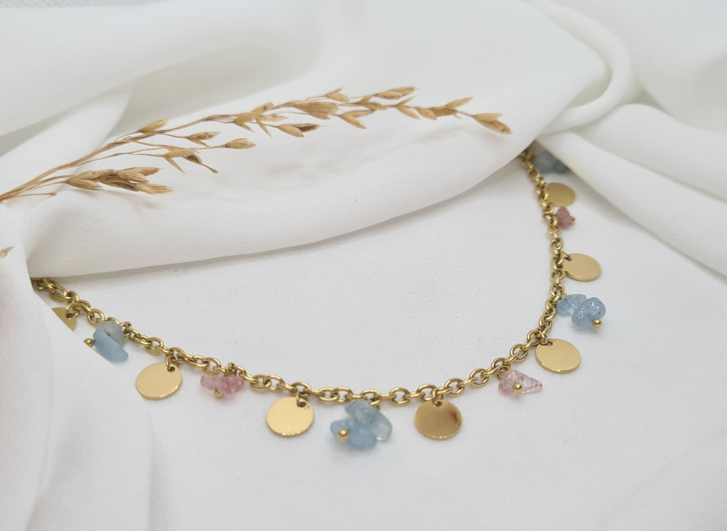 Collier ALBIA Quartz Rose