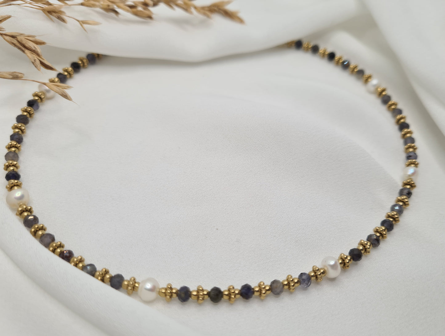 Collier MIRANDA Agate bleue