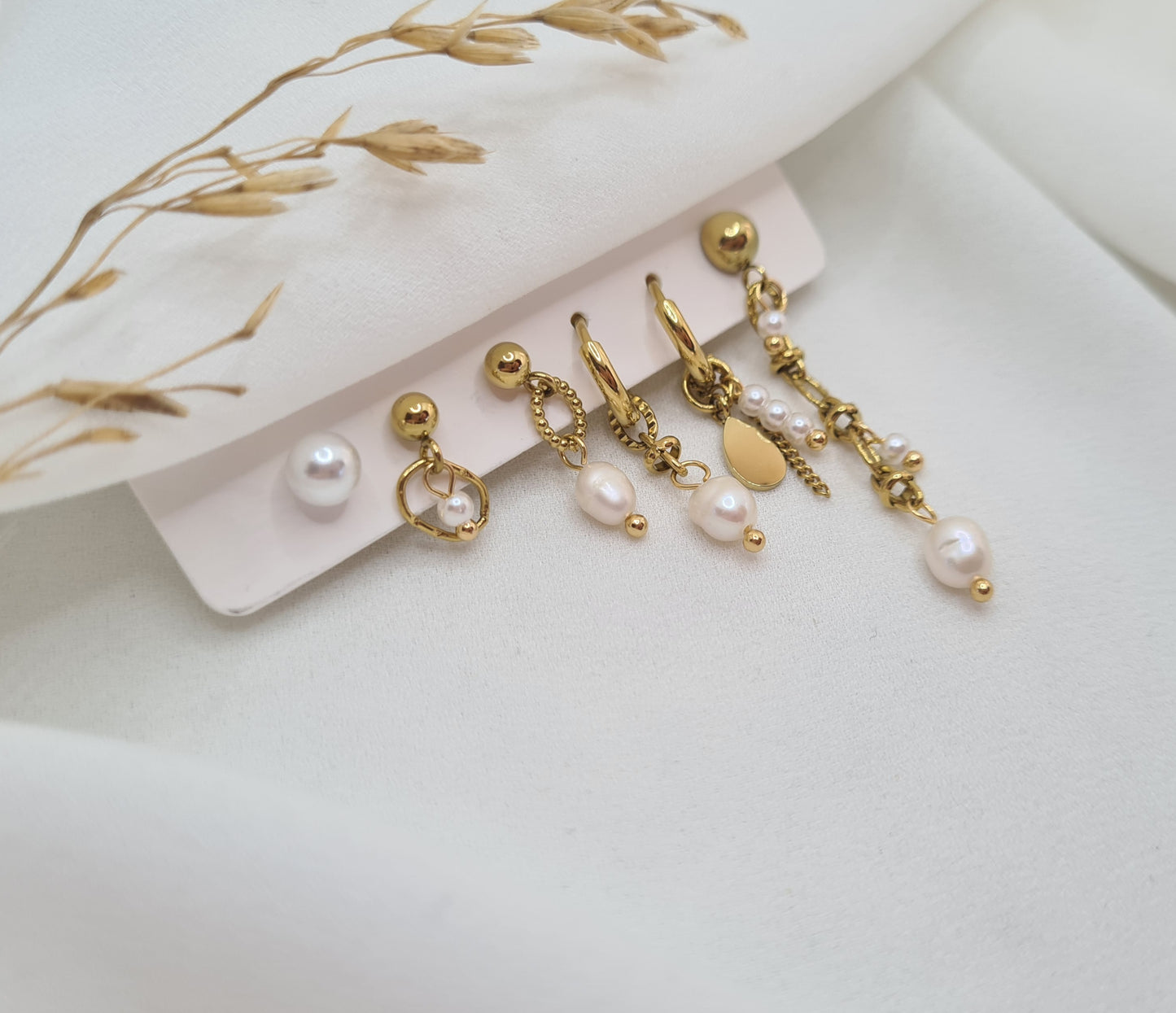 Lot de 6 boucles d'oreilles ANDELA
