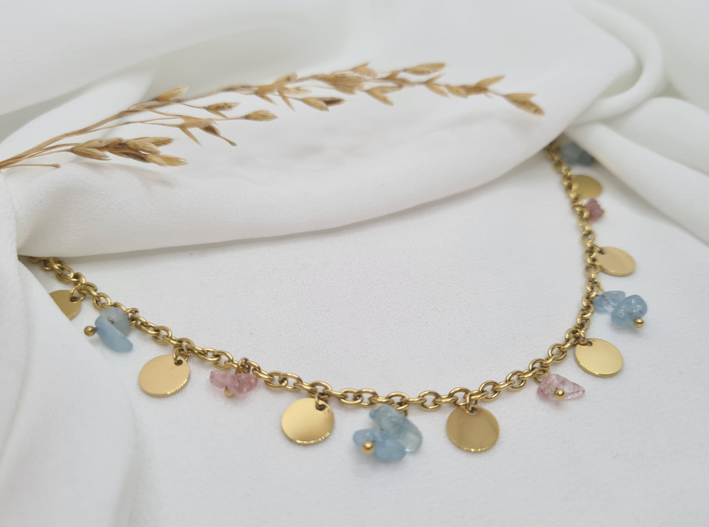 Collier ALBIA Quartz Rose