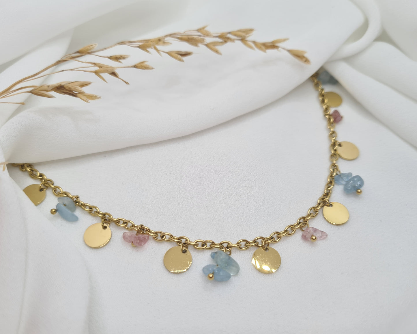 Collier ALBIA Quartz Rose