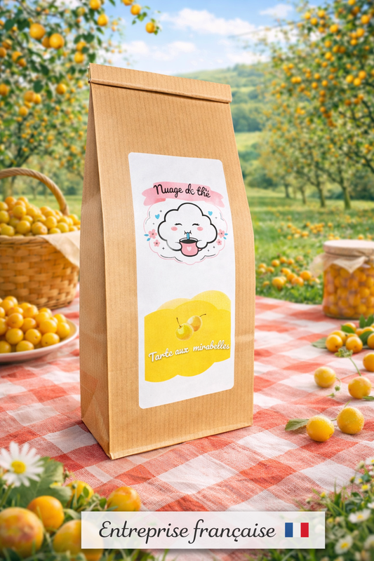 Thé vert tonique - Tarte aux mirabelles