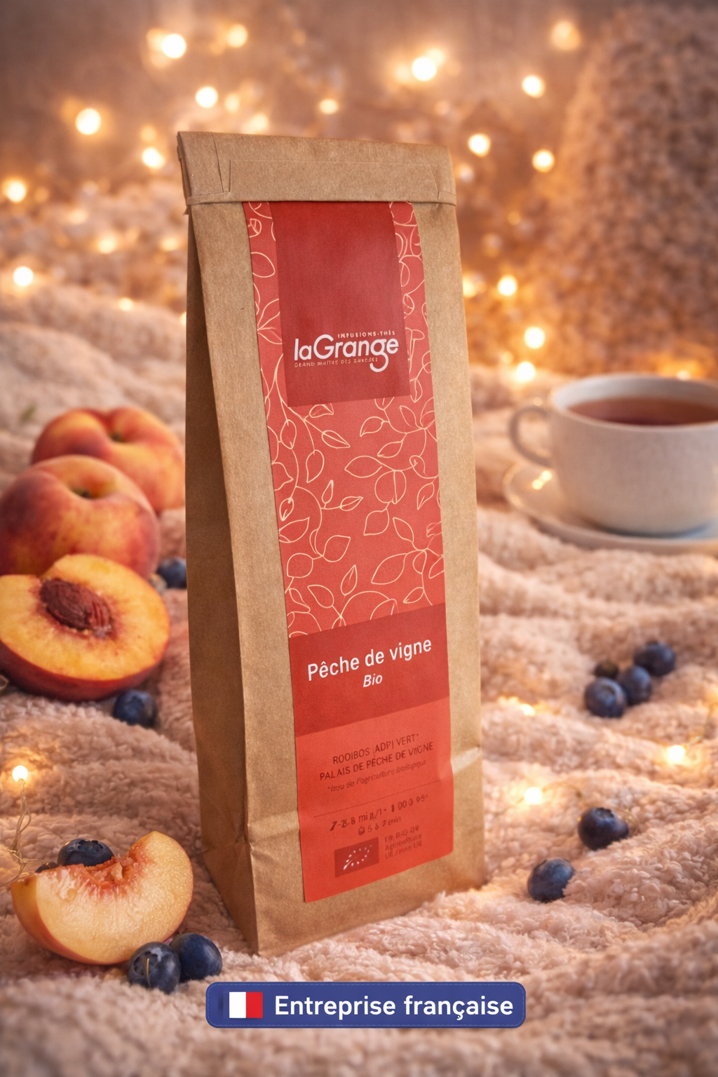 Tisane rooibos gourmand - Pêche de vigne BIO