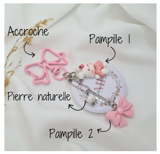 Porte clé  GIRLY personnalisable