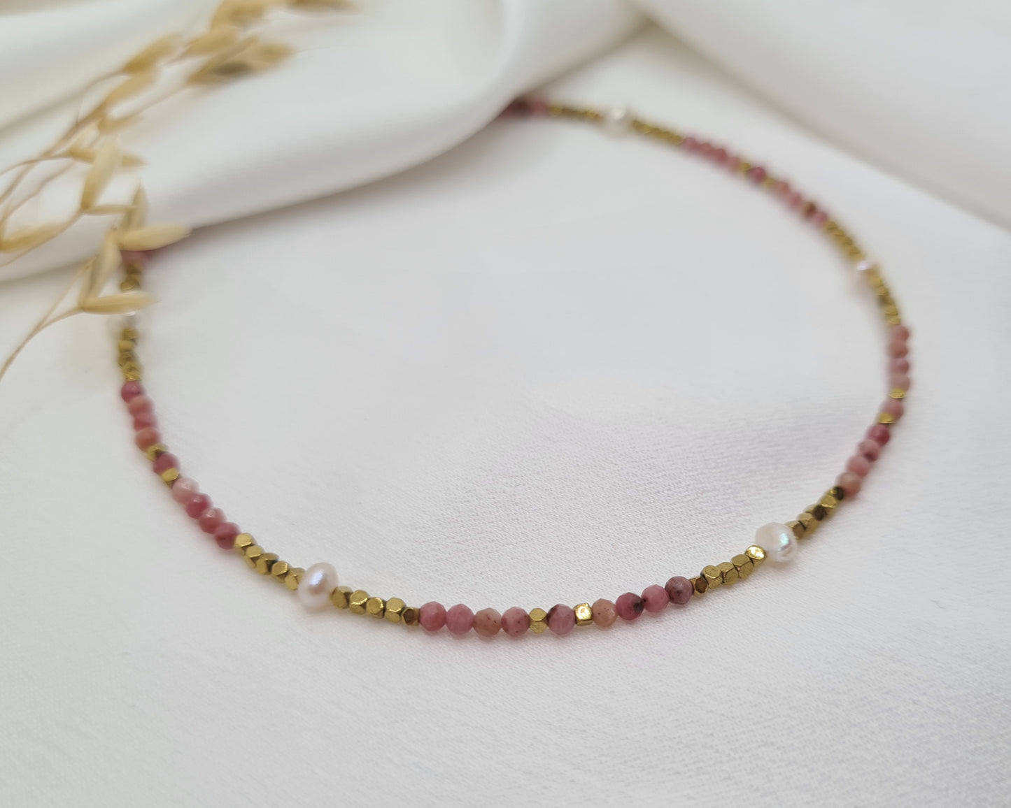 Bracelet de cheville BRACELINE Rhodonite