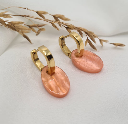 Boucles d'oreilles SUZON orangé