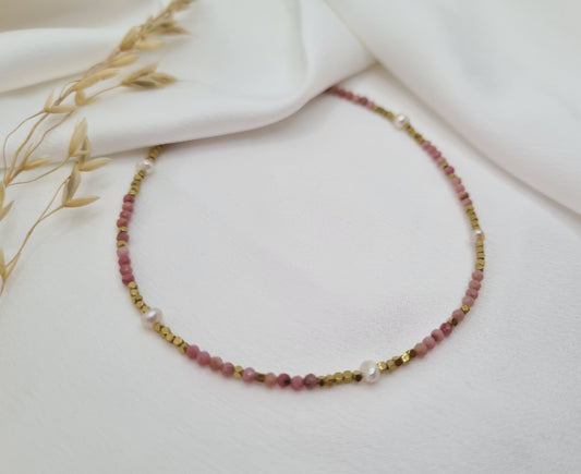 Bracelet de cheville BRACELINE Rhodonite