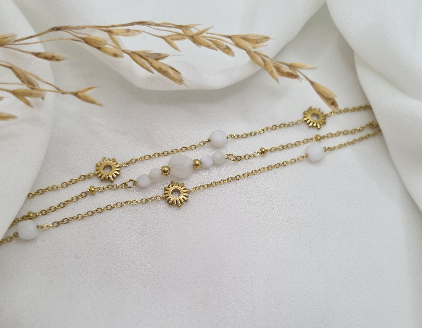 Bracelet EDEN Agate blanche