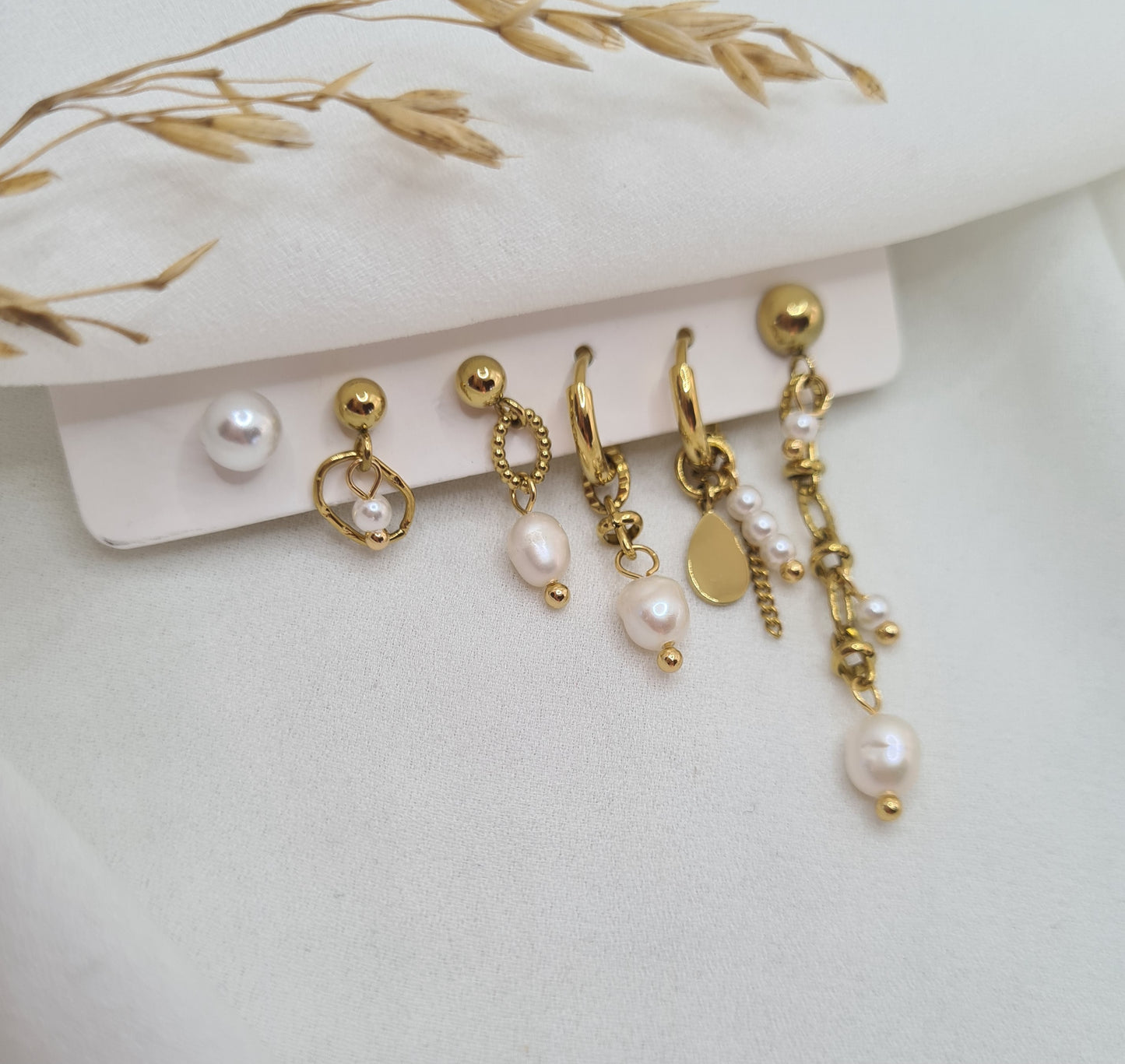 Lot de 6 boucles d'oreilles ANDELA
