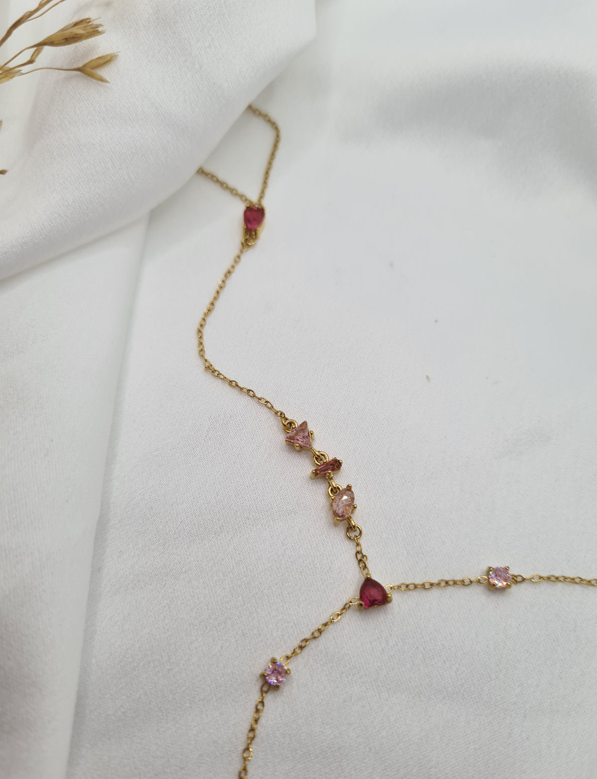 Chaine de main MONACO rose
