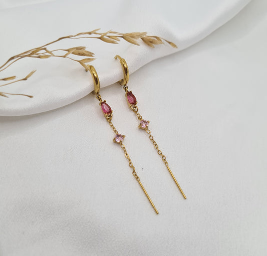 Boucles d'oreilles MONACO rose
