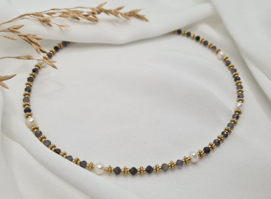 Collier MIRANDA Agate bleue