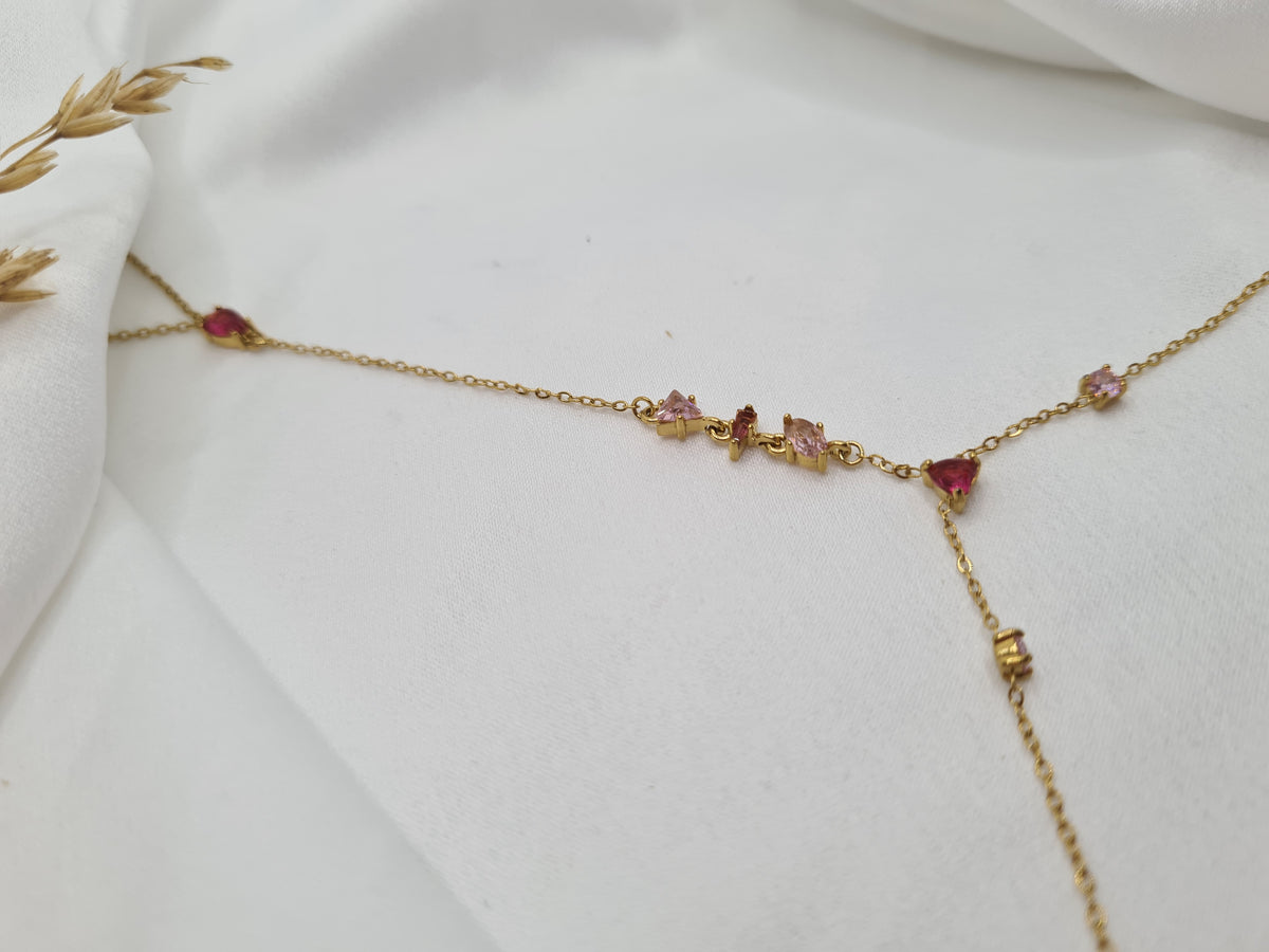 Chaine de main MONACO rose