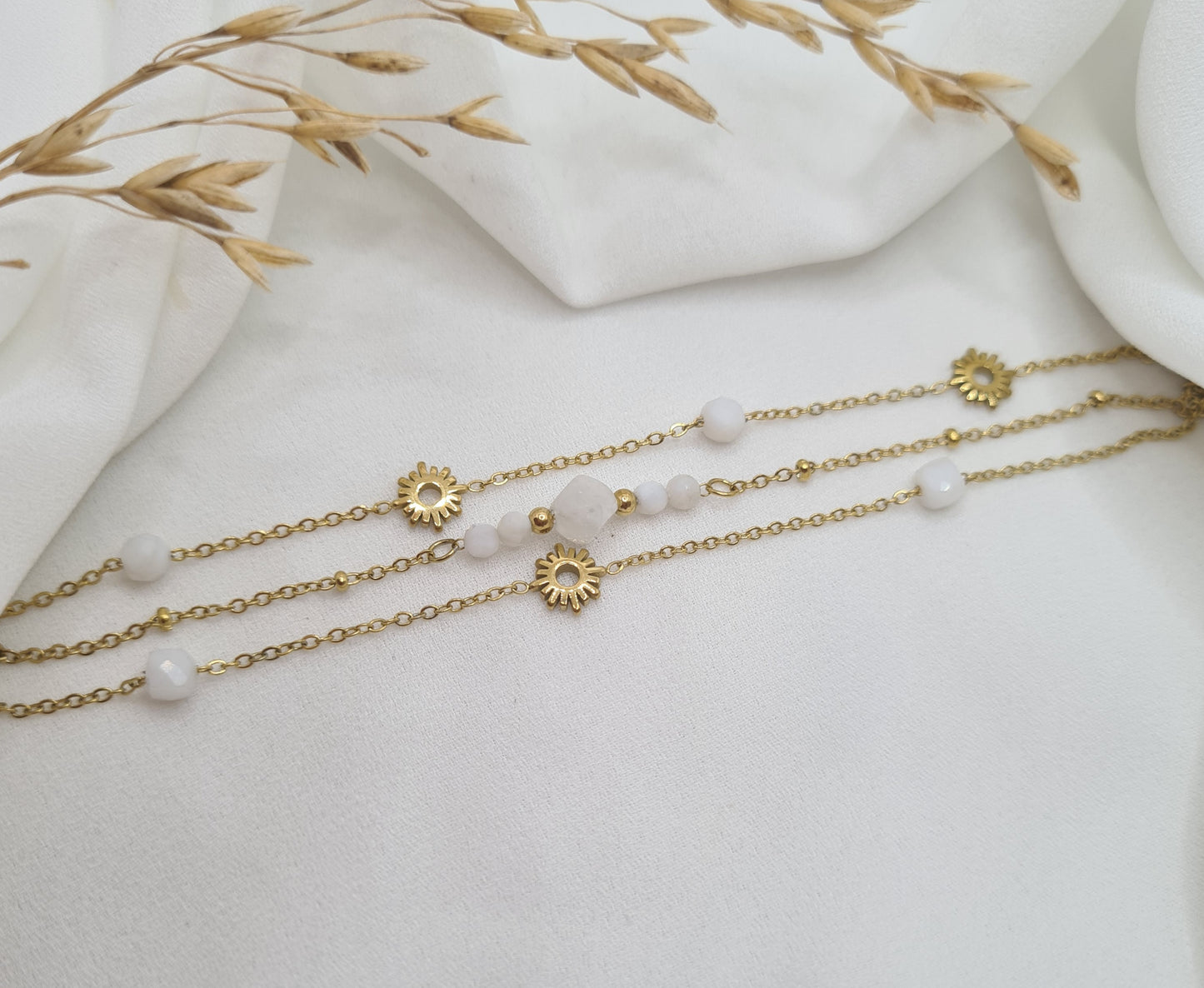 Bracelet EDEN Agate blanche